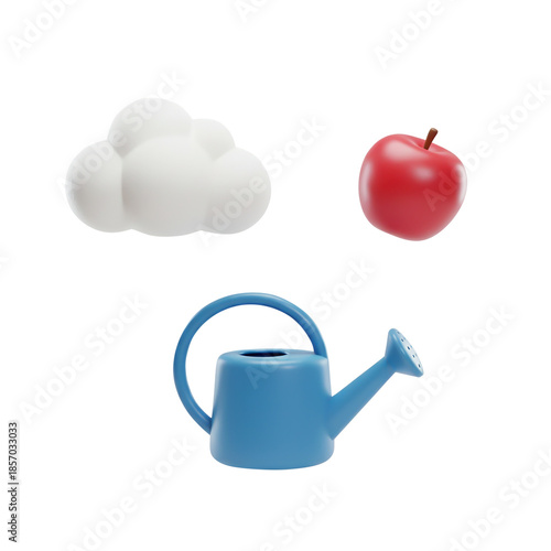 Cute 3D isometric character illustration, friendly expressive mascot on isolated background.