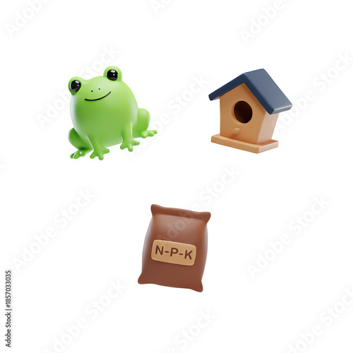 Cute 3D isometric character illustration, friendly expressive mascot on isolated background.