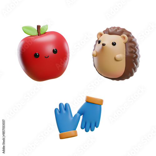 Cute 3D isometric character illustration, friendly expressive mascot on isolated background.