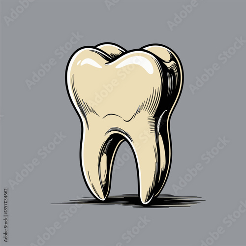 vector image of a human tooth