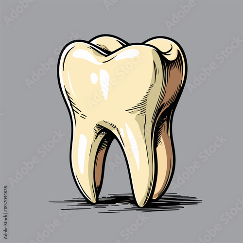 vector image of a human tooth