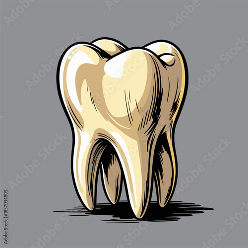 vector image of a human tooth