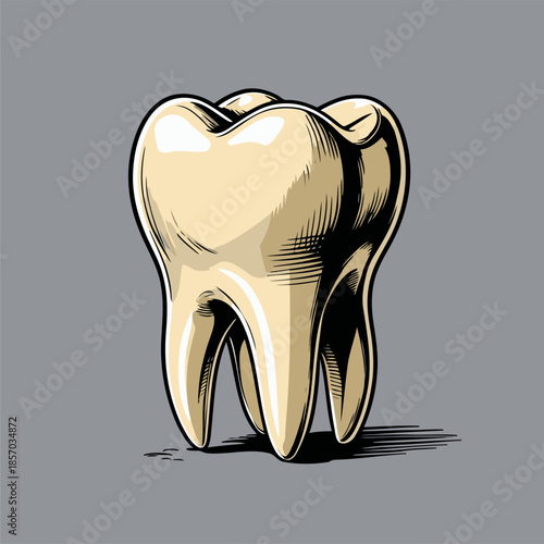 vector image of a human tooth