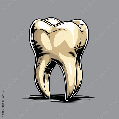 vector image of a human tooth
