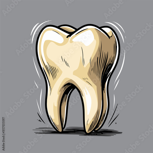vector image of a human tooth