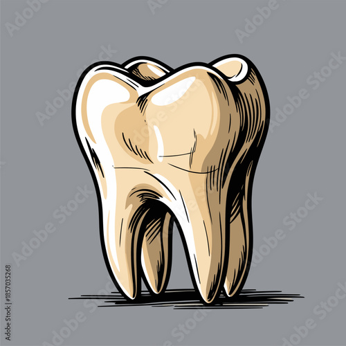 vector image of a human tooth