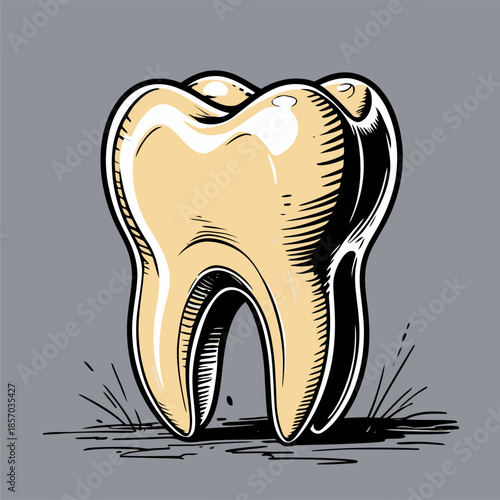 vector image of a human tooth