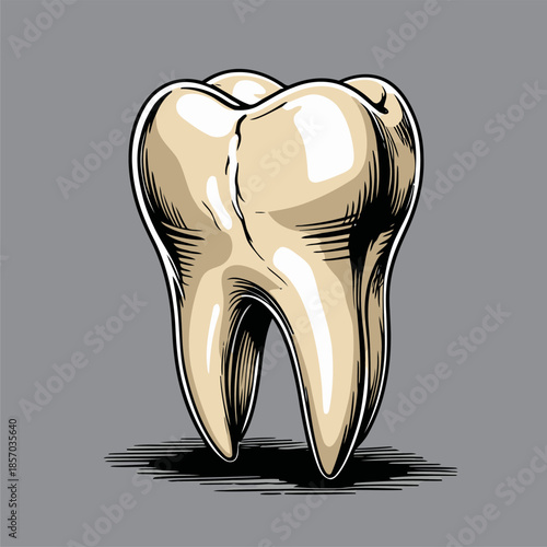 vector image of a human tooth