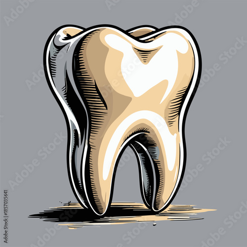 vector image of a human tooth