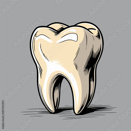vector image of a human tooth