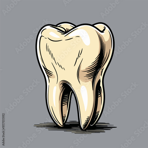 vector image of a human tooth