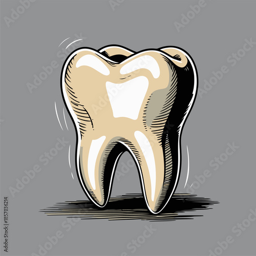 vector image of a human tooth