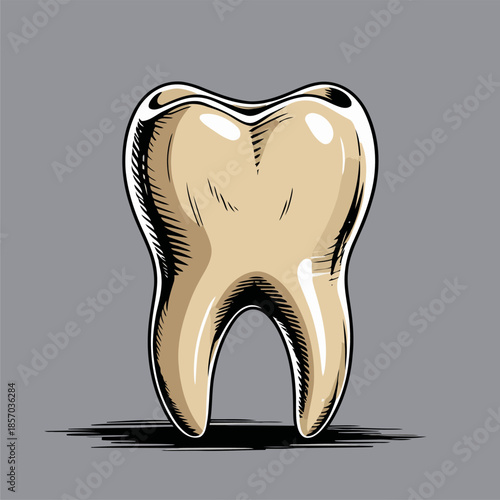 vector image of a human tooth
