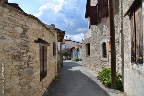 A street in the traditional village of Lania in Cyprus