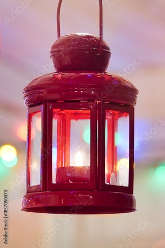 Red lamp in the night