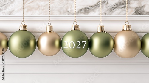 Celebration of St Patricks Day Decorations During Christmas Season in December 2027