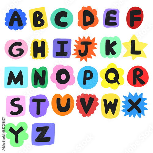 Alphabet. English. English language. Cute. Doodle. Paint. Drawing. Kid. colorful alphabet. cute alphabet. rainbow alphabet. cute letters. alphabet emoji. alphabet letter. A to Z. A-Z.