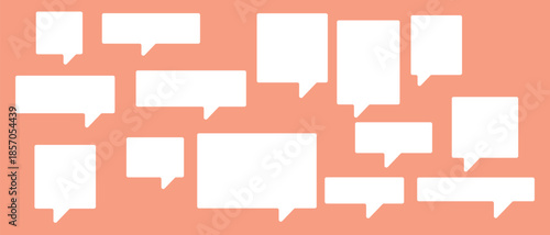 Set of speech bubbles Short Phrases. Cartoon Vector illustration. Isolated on transparent background. Hand draw style, dialog clouds.