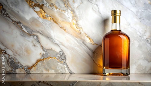 マットなオニキス調の黒背景に、熟成されたコニャックボトルを画面端に配置した映像です。
控えめなゴールドの光がガラスとラベルを引き立て、上質な印象を与えます。