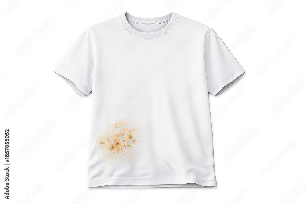 © whitestorm - Stained white T-shirt on a transparent background. Clothing design. © whitestorm - Stained white T-shirt on a transparent background. Clothing design.