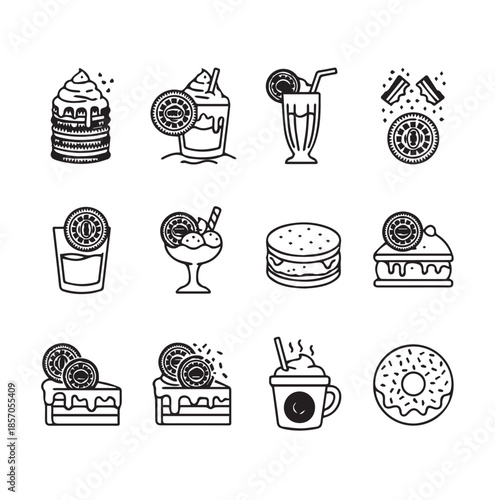 Oreo Madness black line art