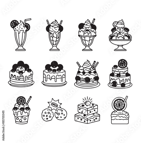 Oreo Madness black line art