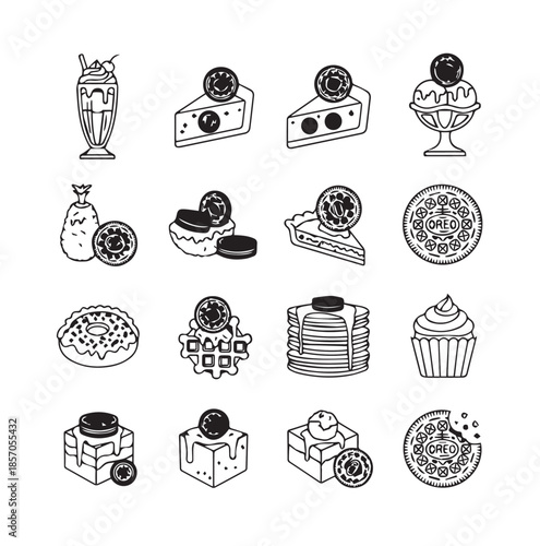 Oreo Madness black line art