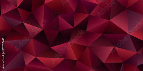 Polygonal rainbow mosaic background. Abstract low poly vector illustration. Triangular pattern in halftone style. Template geometric business design with triangle for poster, banner, card, flyer.