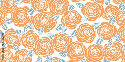 Summer background with roses flowers. Nature concept design. Modern floral composition. Vector illustration for poster, invitation, greeting card. Botanical style roses frame. Copy space.