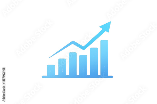 Free Download Growing bar graph on a transparent background showcasing financial data. - GFXLoad