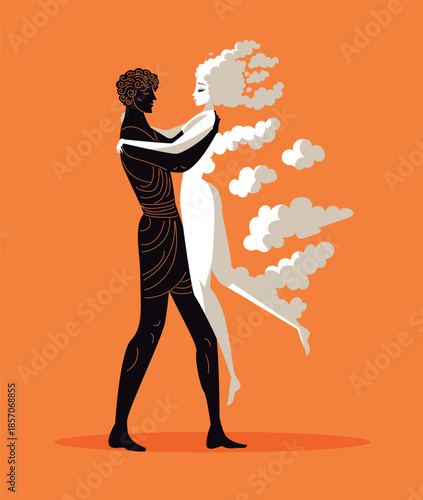 ixion seducing the cloud woman shaped like the goddess hera