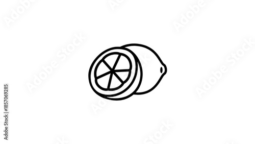 Vector silhouette of lemon lime 