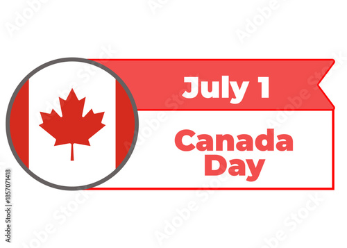 Canada Day, vector holiday on a white background frame icon