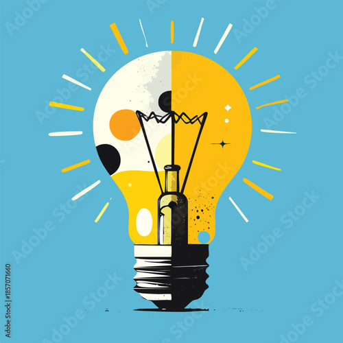 Bright Idea Light Bulb Symbolizing Innovation and Creativity 1.