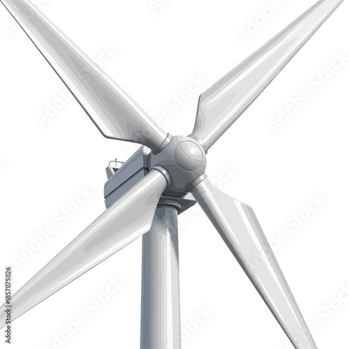 Wind Turbine Closeup View.
