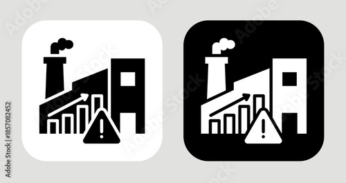 Sector Barrier Icon In Black and White Glyph Style