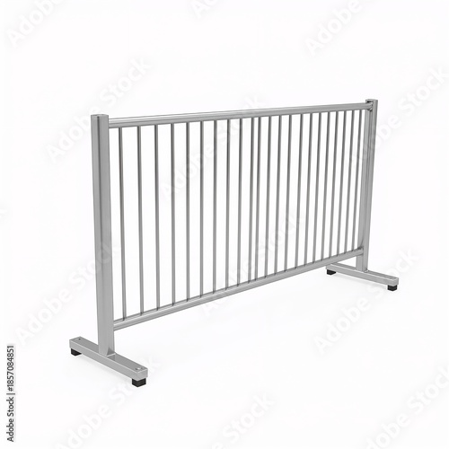 Wallpaper Mural Metal Crowd Control Barrier Fence Section on White Background Torontodigital.ca