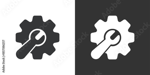 Configuration Settings icon. Solid glyph series icon