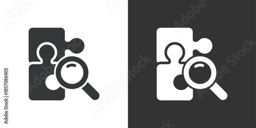 Problem Analysis icon. Solid glyph series icon