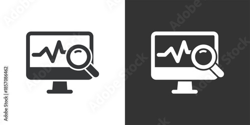 System Monitoring icon. Solid glyph series icon