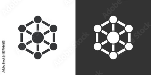Centralized Network icon. Solid glyph series icon
