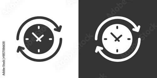 Time Management icon. Solid glyph series icon