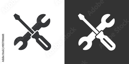 Technical Repair icon. Solid glyph series icon