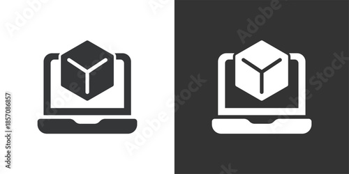 Cloud Computing icon. Solid glyph series icon