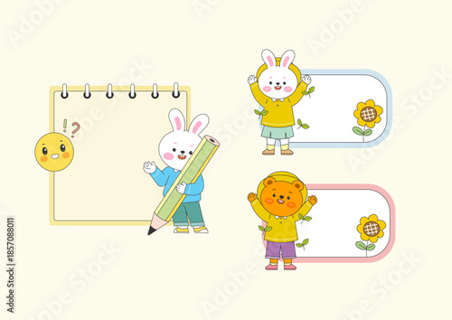 학습 교육 어린이 동물친구들