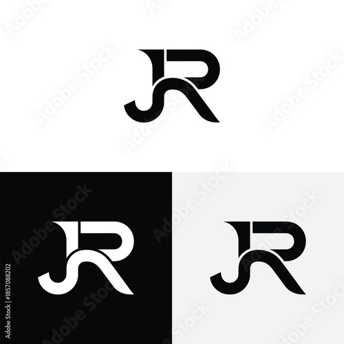j r initial monogram vector icon illustration