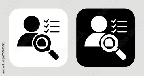 Buyer Specific Icon In Black and White Glyph Style