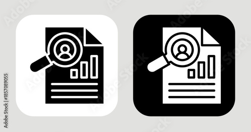Demand Profile Icon In Black and White Glyph Style