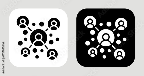 Buyer Group Icon In Black and White Glyph Style