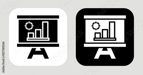 Niche Strategy Icon In Black and White Glyph Style